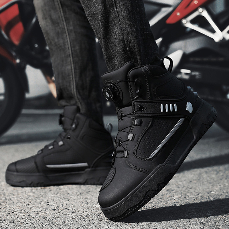 Cycling Shoes For Commute - Stivali da motociclista da uomo, impermeabili,